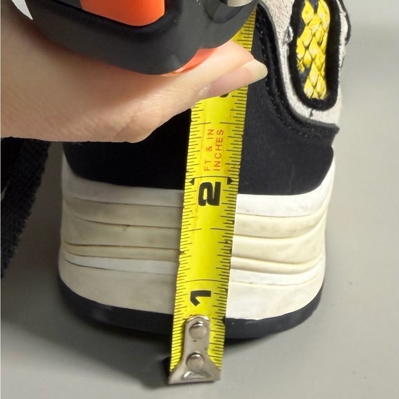 Sandro Cream Gray Yellow Snakeskin Flame Trainer Sneaker Womens 6.5 Fashion - Picture 8 of 8